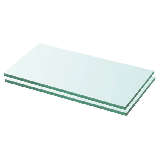 Glass Panel | Set of 2 | Clear | Tempered Glass | 20x30 cm | Durable