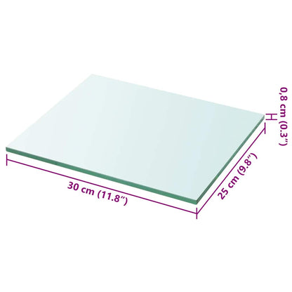 Glass Panel | Set of 2 | Clear | Tempered glass | 30x25 cm