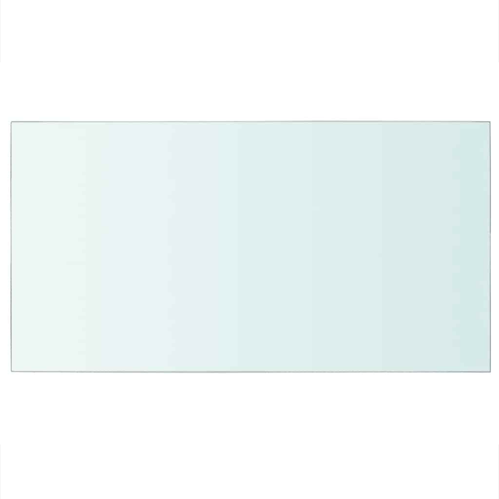 Shelves 2 pcs Panel Glass Clear 40x25 cm