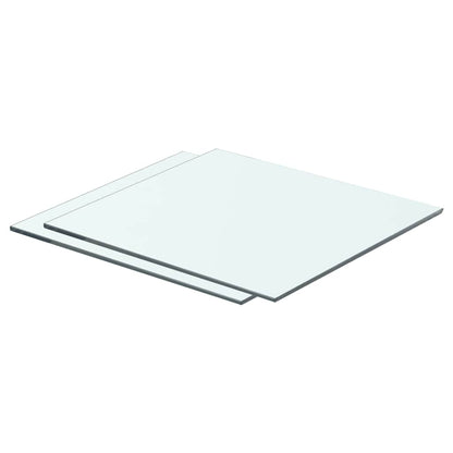 Shelves 2 pcs Panel Glass Clear 40x30 cm