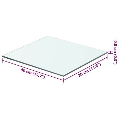 Shelves 2 pcs Panel Glass Clear 40x30 cm