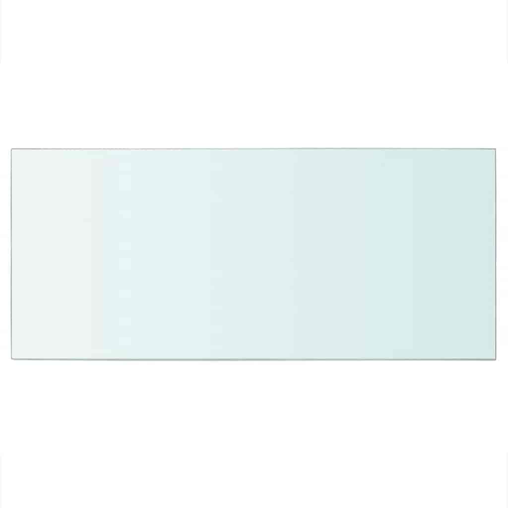 Shelves 2 pcs Panel Glass Clear 50x25 cm