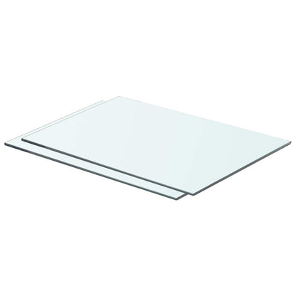Shelves 2 pcs Panel Glass Clear 50x30 cm