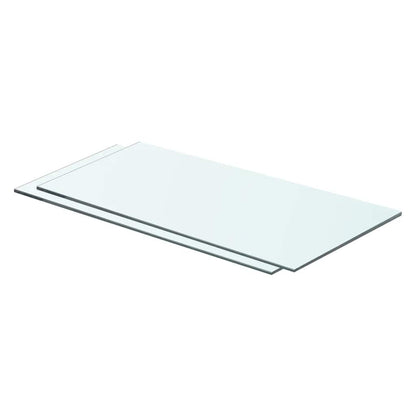 Shelves 2 pcs Panel Glass Clear 60x25 cm