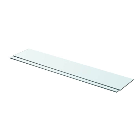 Glass Panel | Set of 2 | Clear | Tempered Glass | 80x15 cm