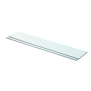 Shelves 2 pcs Panel Glass Clear 80x15 cm