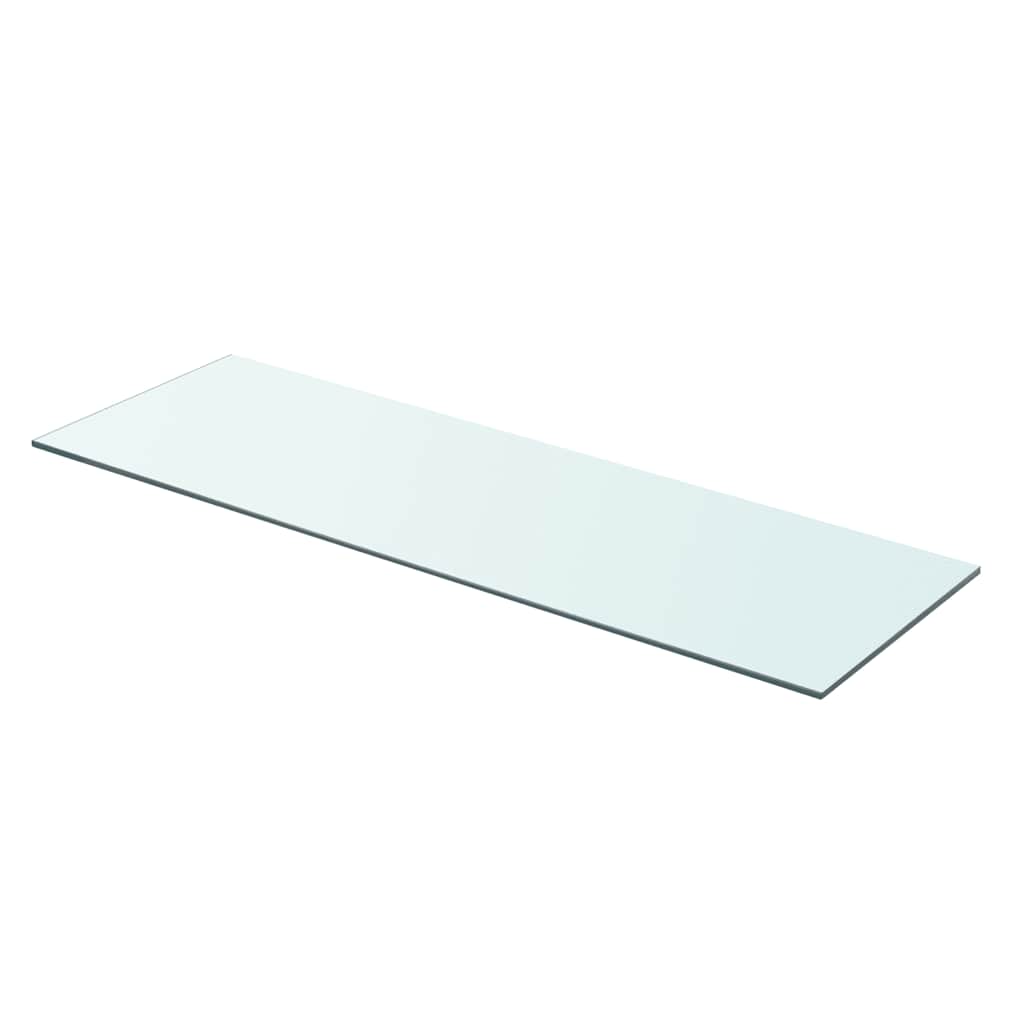 Shelves 2 pcs Panel Glass Clear 80x25 cm