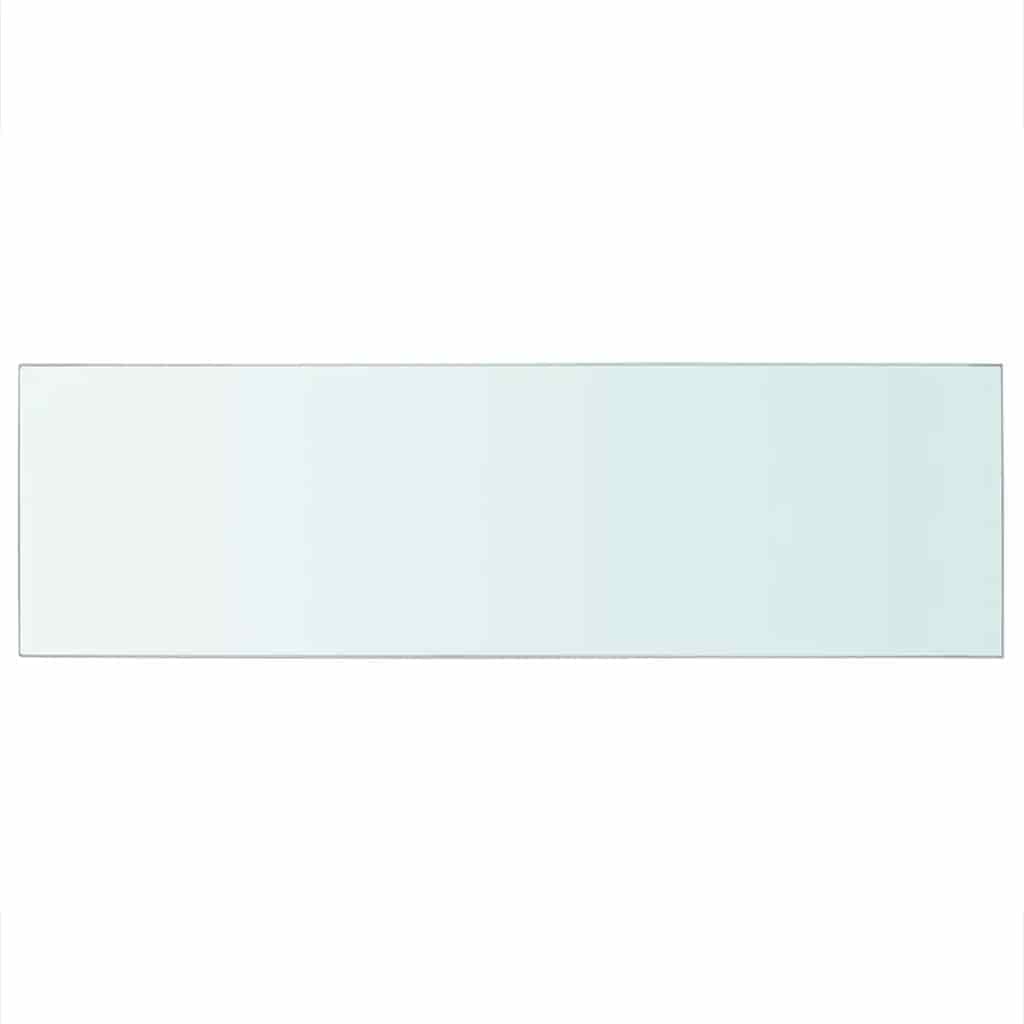 Shelves 2 pcs Panel Glass Clear 80x25 cm