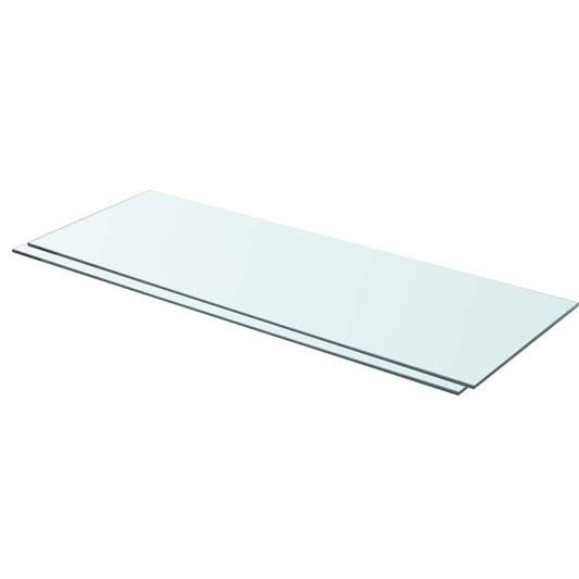 Glass Panel | Set of 2 | Clear | Tempered Glass | 80x30 cm
