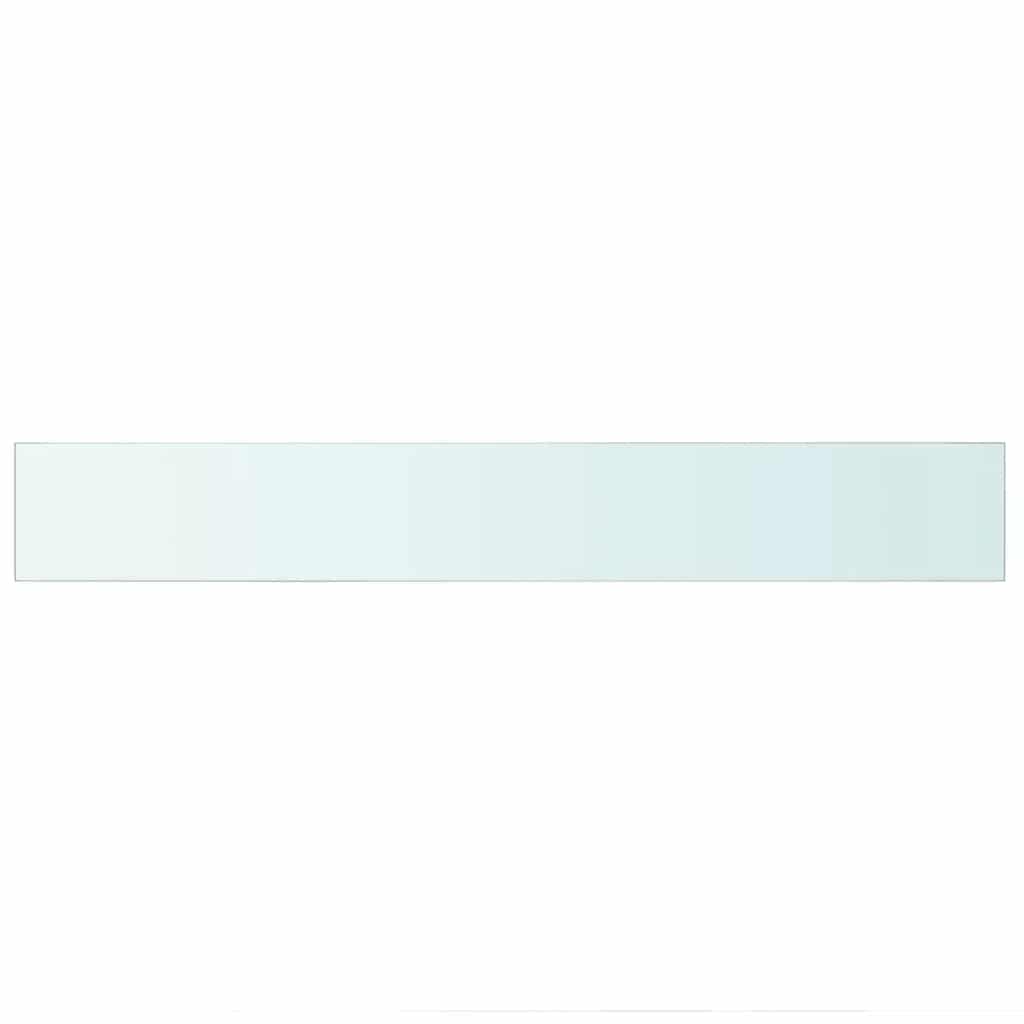 Shelves 2 pcs Panel Glass Clear 90x12 cm