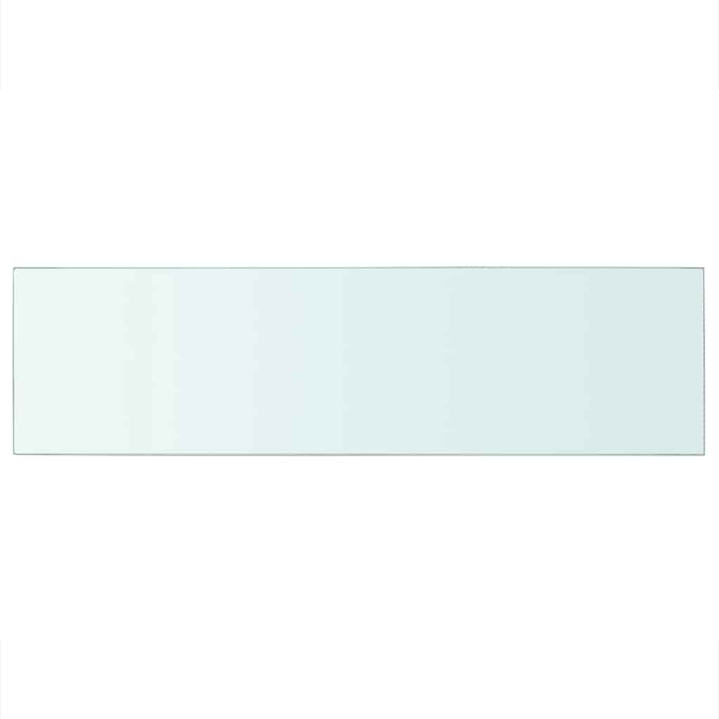 Shelves 2 pcs Panel Glass Clear 90x25 cm
