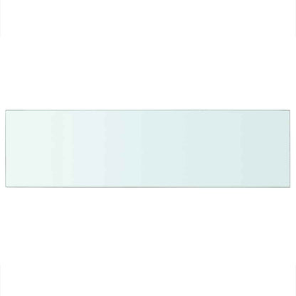 Shelves 2 pcs Panel Glass Clear 90x25 cm