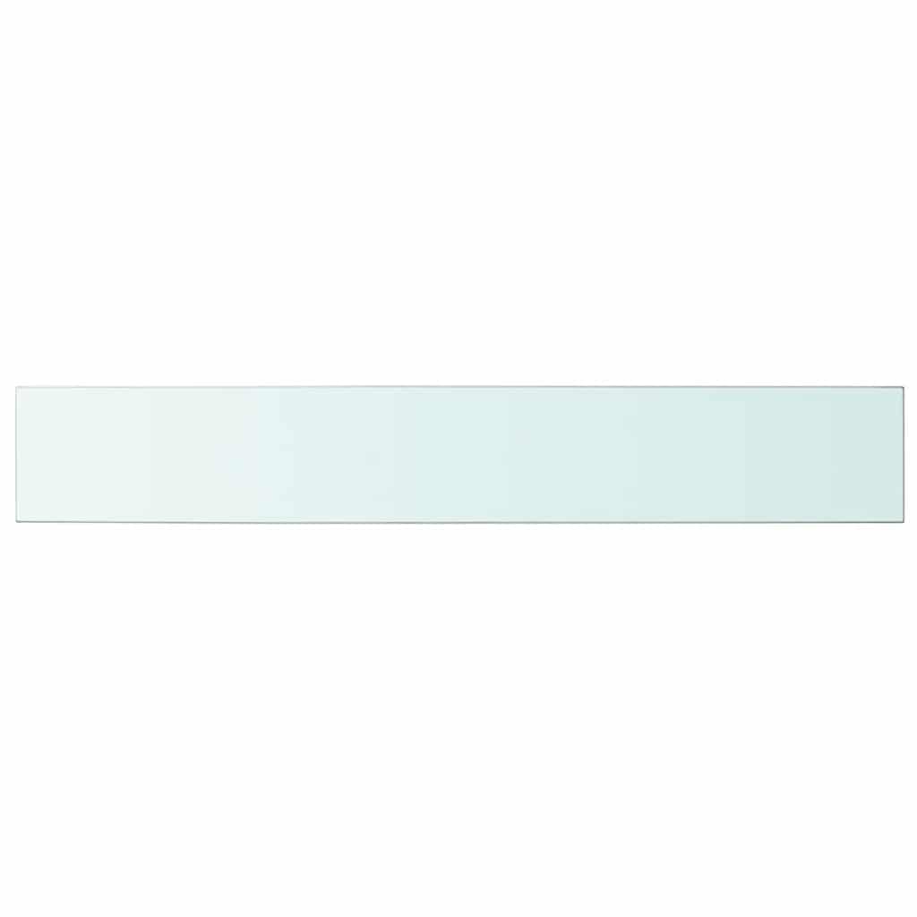 Shelves 2 pcs Panel Glass Clear 100x15 cm
