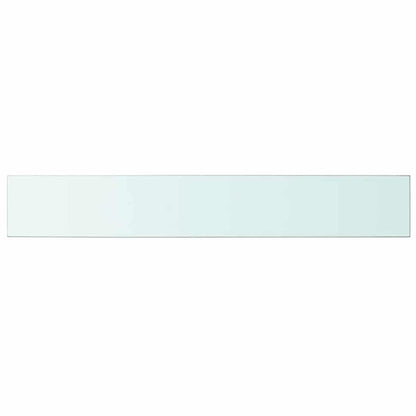 Shelves 2 pcs Panel Glass Clear 100x15 cm