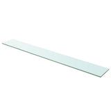 Shelves 2 pcs Panel Glass Clear 110x15 cm