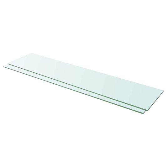 Glass Panel | Set of 2 | Clear | Tempered glass | 110x25 cm