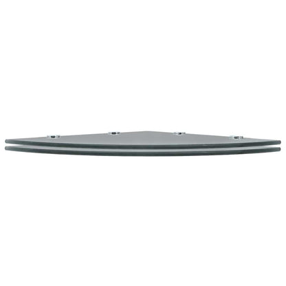 Corner Shelf | Set of 2 | Black | Tempered glass | 45 x 45 cm