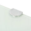 Corner Shelves 2 pcs with Chrome Supports Glass White 25x25 cm
