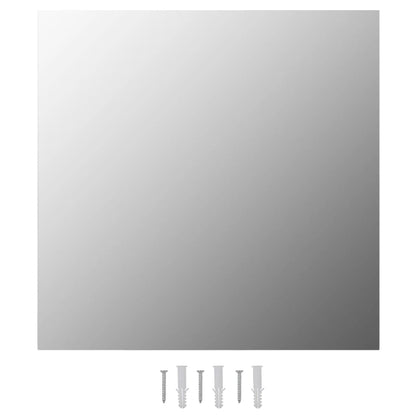 Wall Mirrors 2 pcs 23.6"x23.6" Square Glass