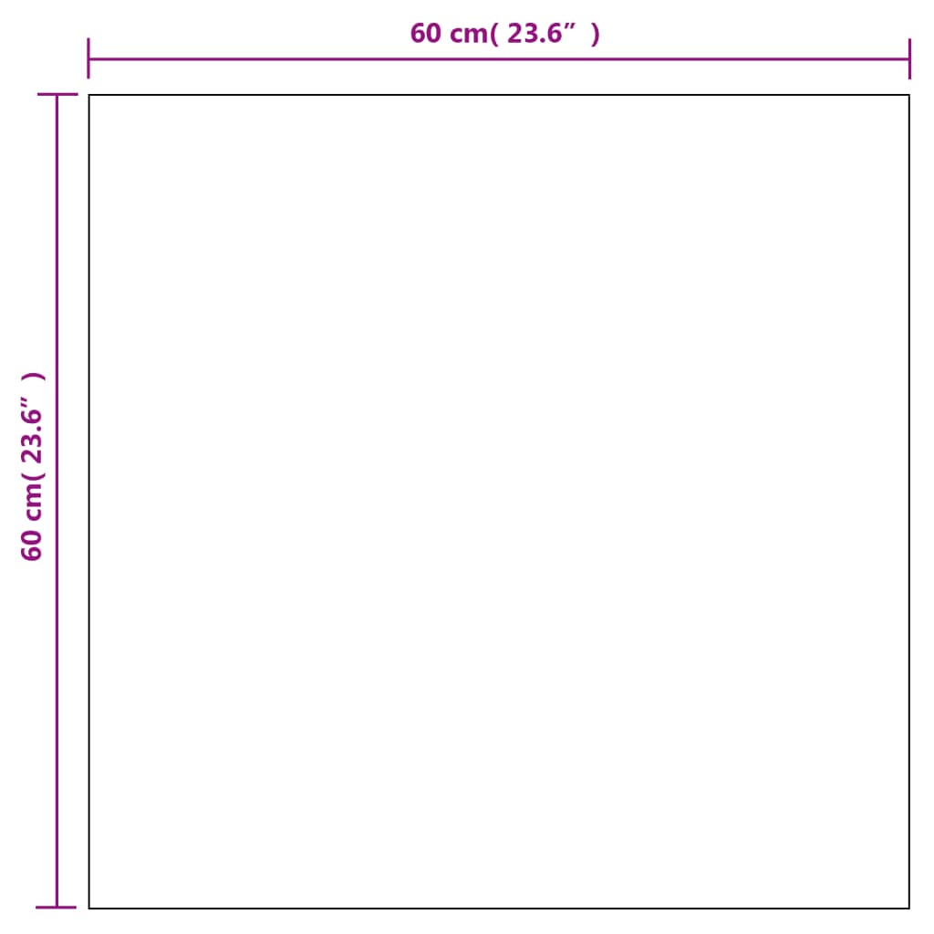 Wall Mirrors 2 pcs 23.6"x23.6" Square Glass