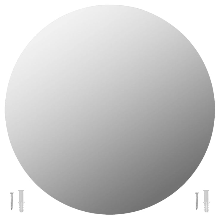 Wall Mirrors 2 pcs 50 cm Round Glass