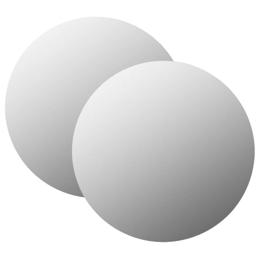 Wall Mirror | Set of 2 | Transparent | Glass | 60 cm | Minimalistic