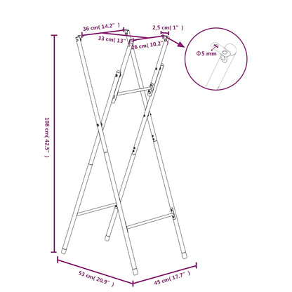 Folding Bar Table Legs Silver 45x53x108 cm Galvanised Steel