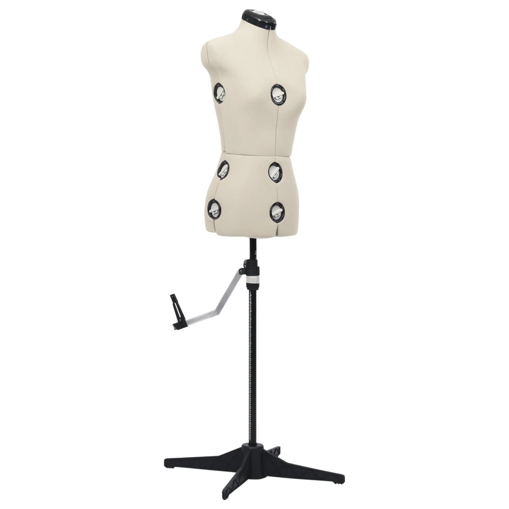Dress Form | Cream and black | Polyester, ABS | S | Adjustable Armrests