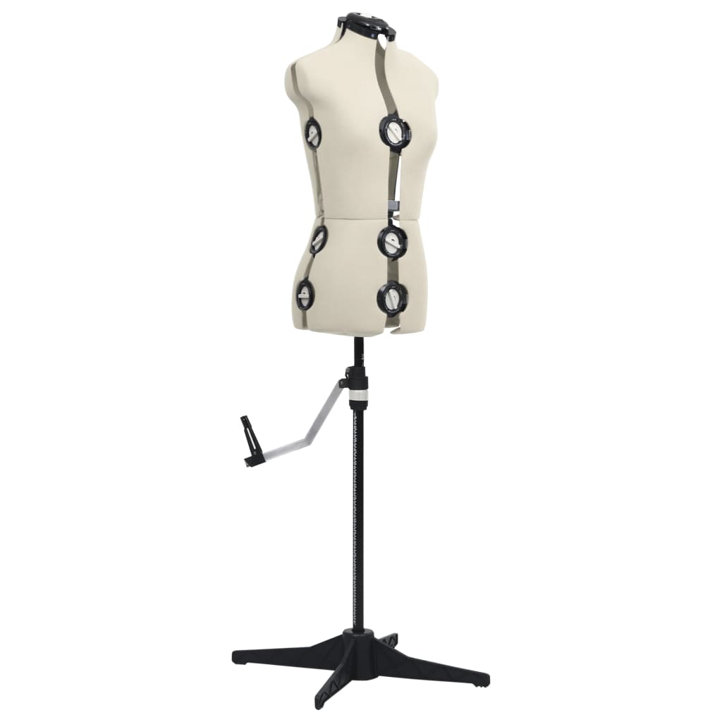 Dress Form | Cream and black | Polyester, ABS | S | Adjustable Armrests