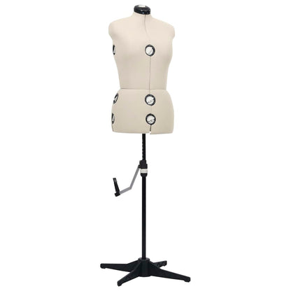 Dress Form | Cream and black | Polyester, ABS | M | Height-Adjustable