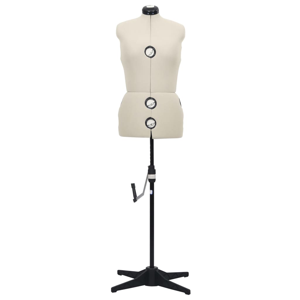Dress Form | Cream and black | Polyester, ABS | M | Height-Adjustable