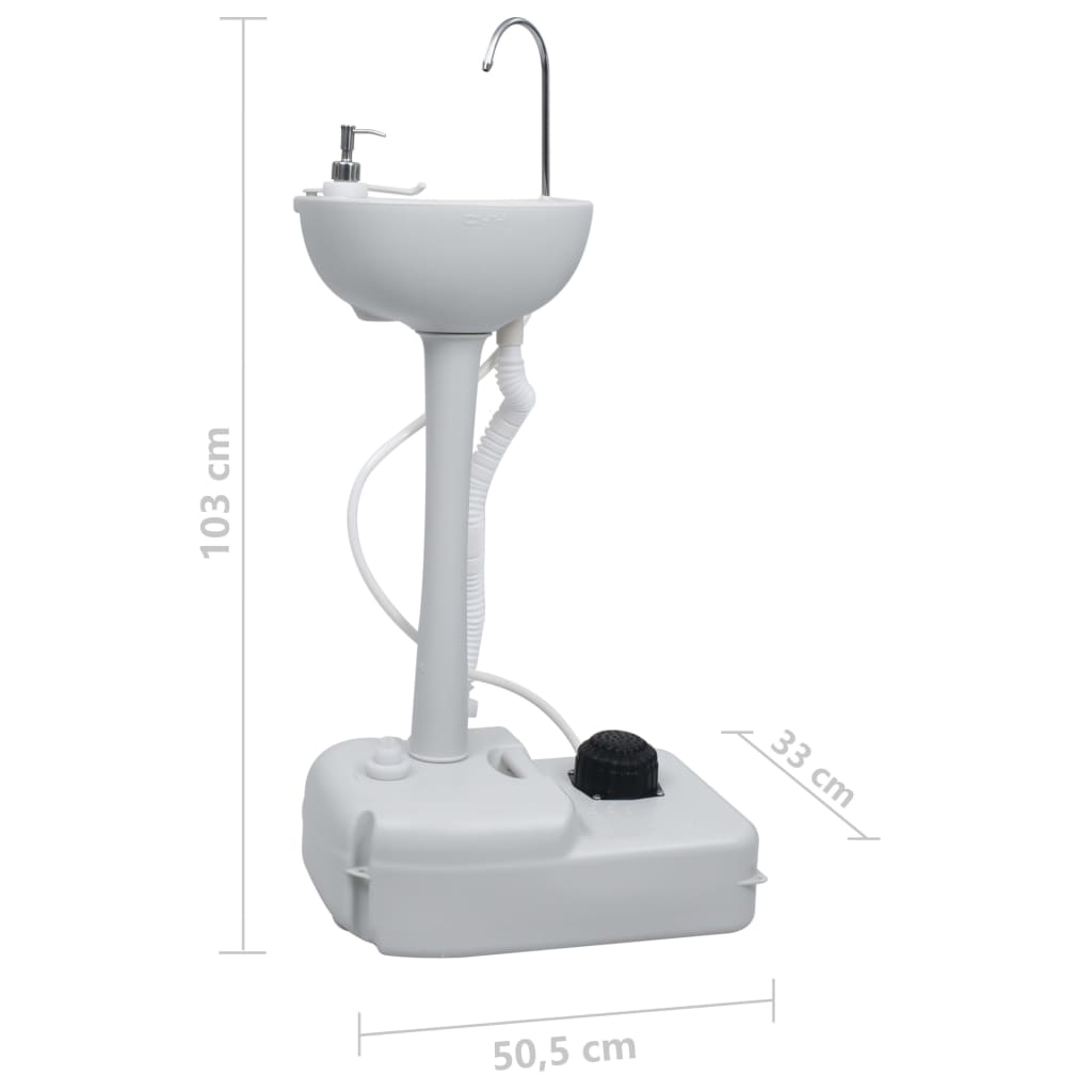 Portable Camping Handwash Stand Grey 20 L