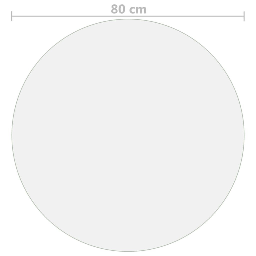 Table Protector Transparent Ø 80 cm 2 mm PVC