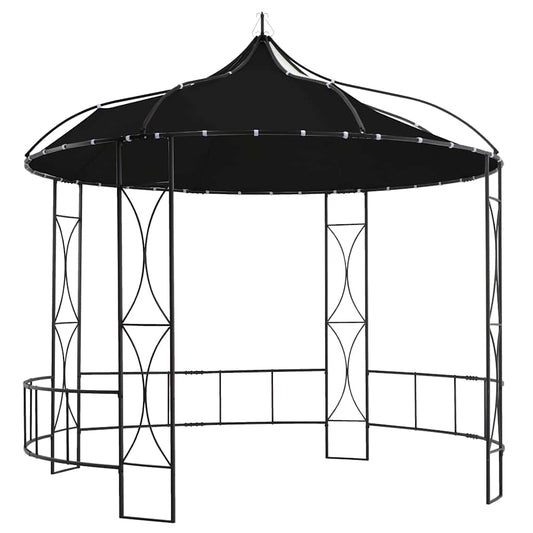 Gazebo | Anthracite and Black | Powder-coated iron, Polyester | Large