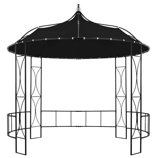 Gazebo | Anthracite and Black | Powder-coated iron, Polyester | Large
