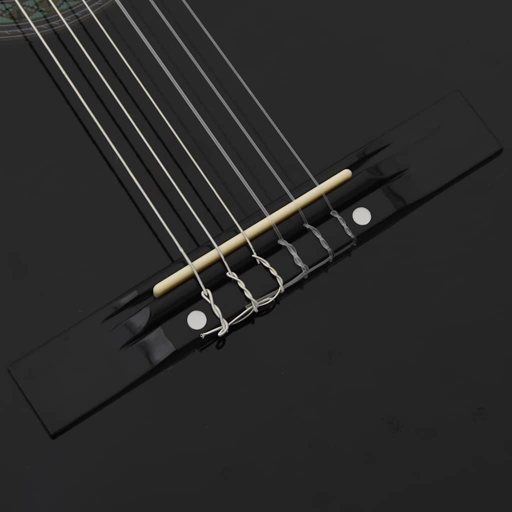 Classical Guitar for Beginner Black 4/4 39" Basswood