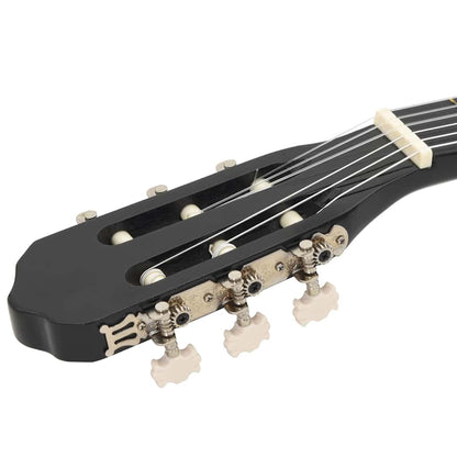 Classical Guitar for Beginner Black 4/4 39" Basswood