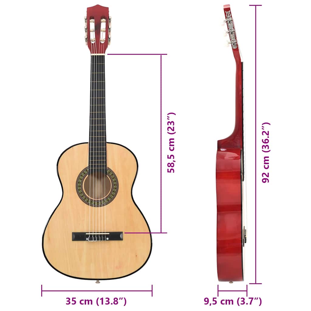 8 Piece Classical Guitar Beginner Set 3/4 36