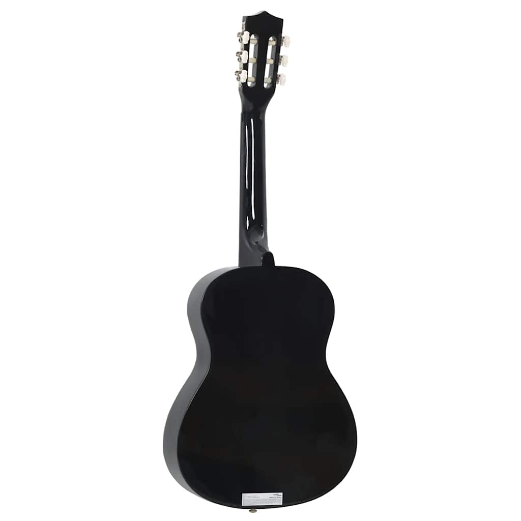 8 Piece Classical Guitar Beginner Set Black 3/4 36"