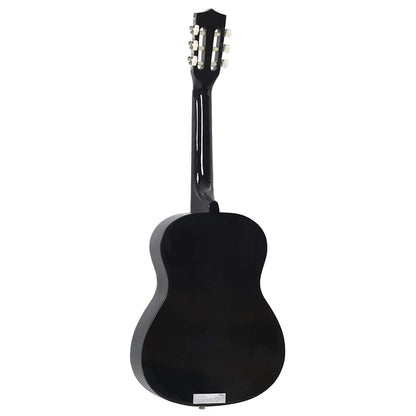 8 Piece Classical Guitar Beginner Set Black 3/4 36"