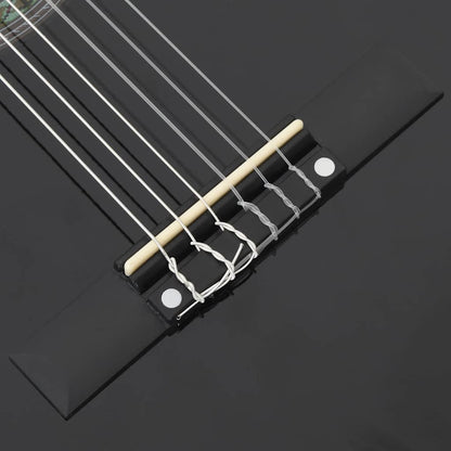 8 Piece Classical Guitar Beginner Set Black 3/4 36"