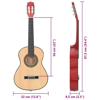 8 Piece Classical Guitar Children Beginner Set 1/2 34