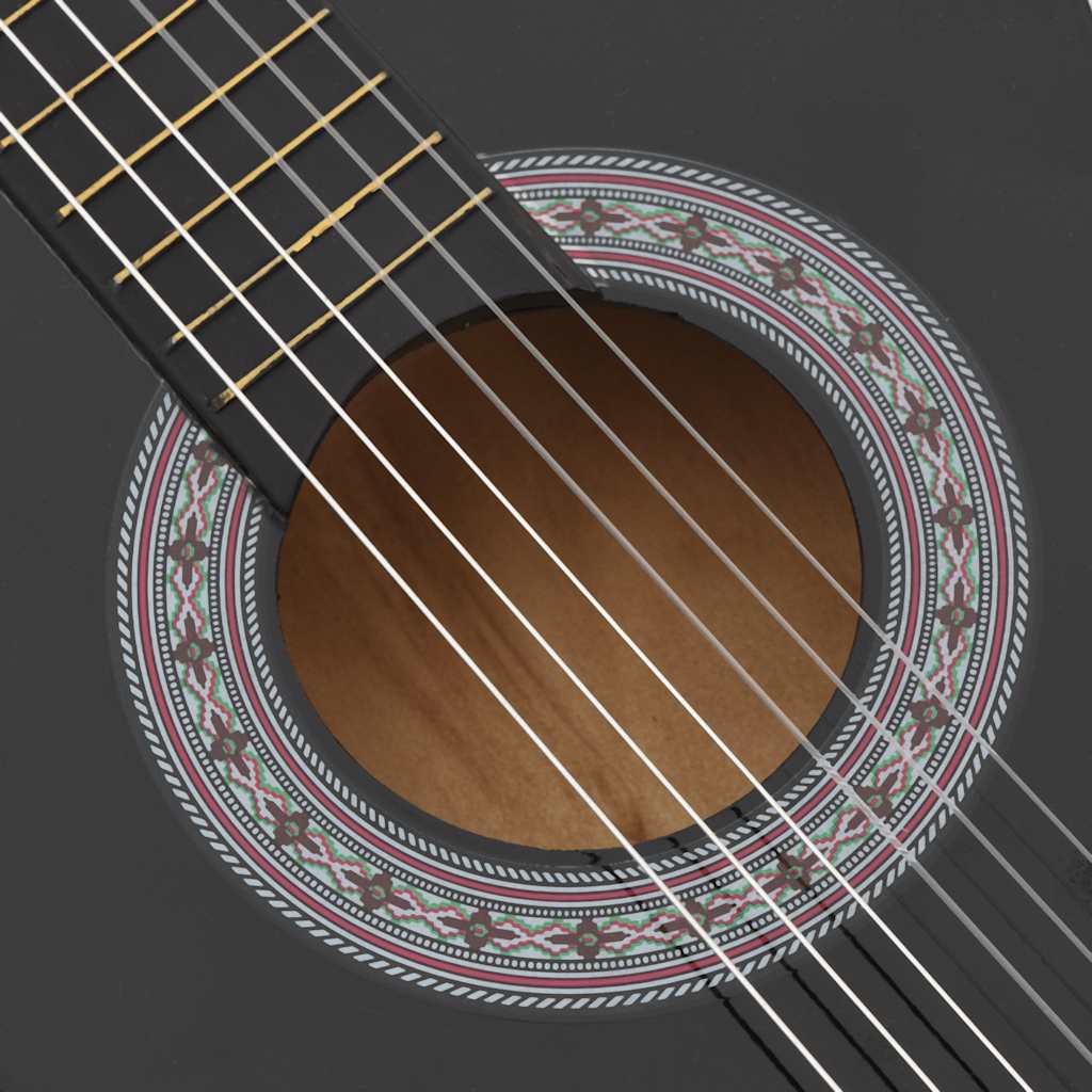 Western Classical Cutaway Guitar with 6 Strings Black 38"