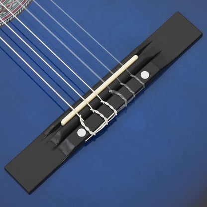 Western Classical Cutaway Guitar with 6 Strings Blue Shaded 38