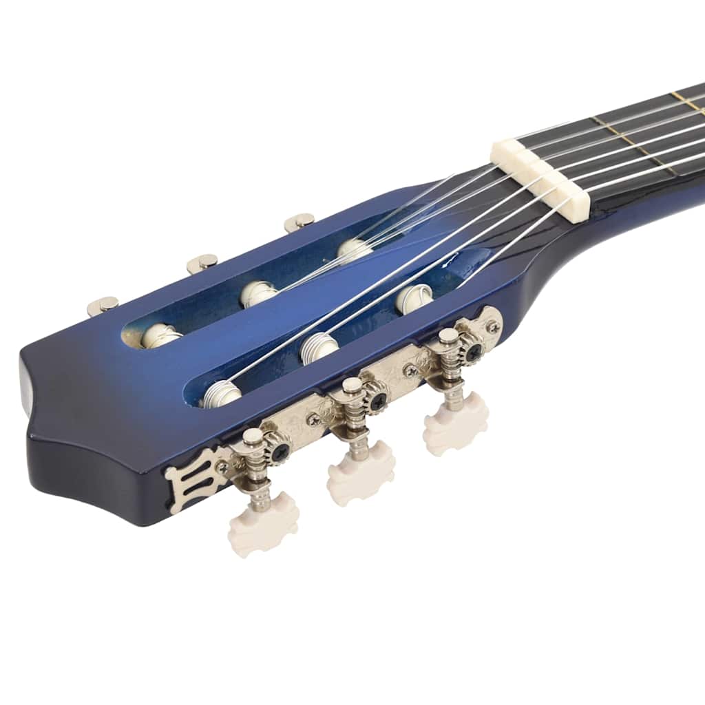 Western Classical Cutaway Guitar with 6 Strings Blue Shaded 38