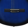 12 Piece Western Classical Guitar Set with 6 Strings Blue 38