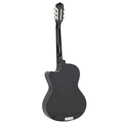 Western Classical Cutaway Guitar with Equalizer 6 Strings Black