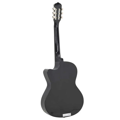 12 Piece Western Guitar Set with Equalizer and 6 Strings Black