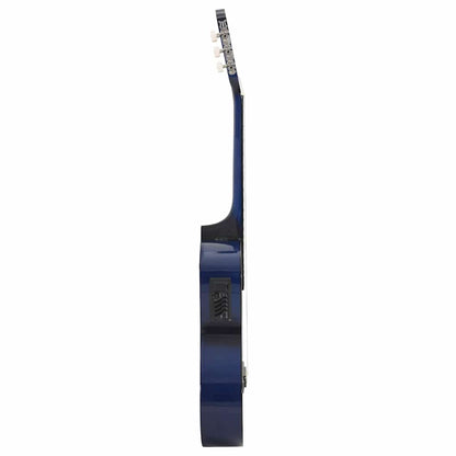 Western Classical Cutaway Guitar with Equalizer 6 Strings Blue