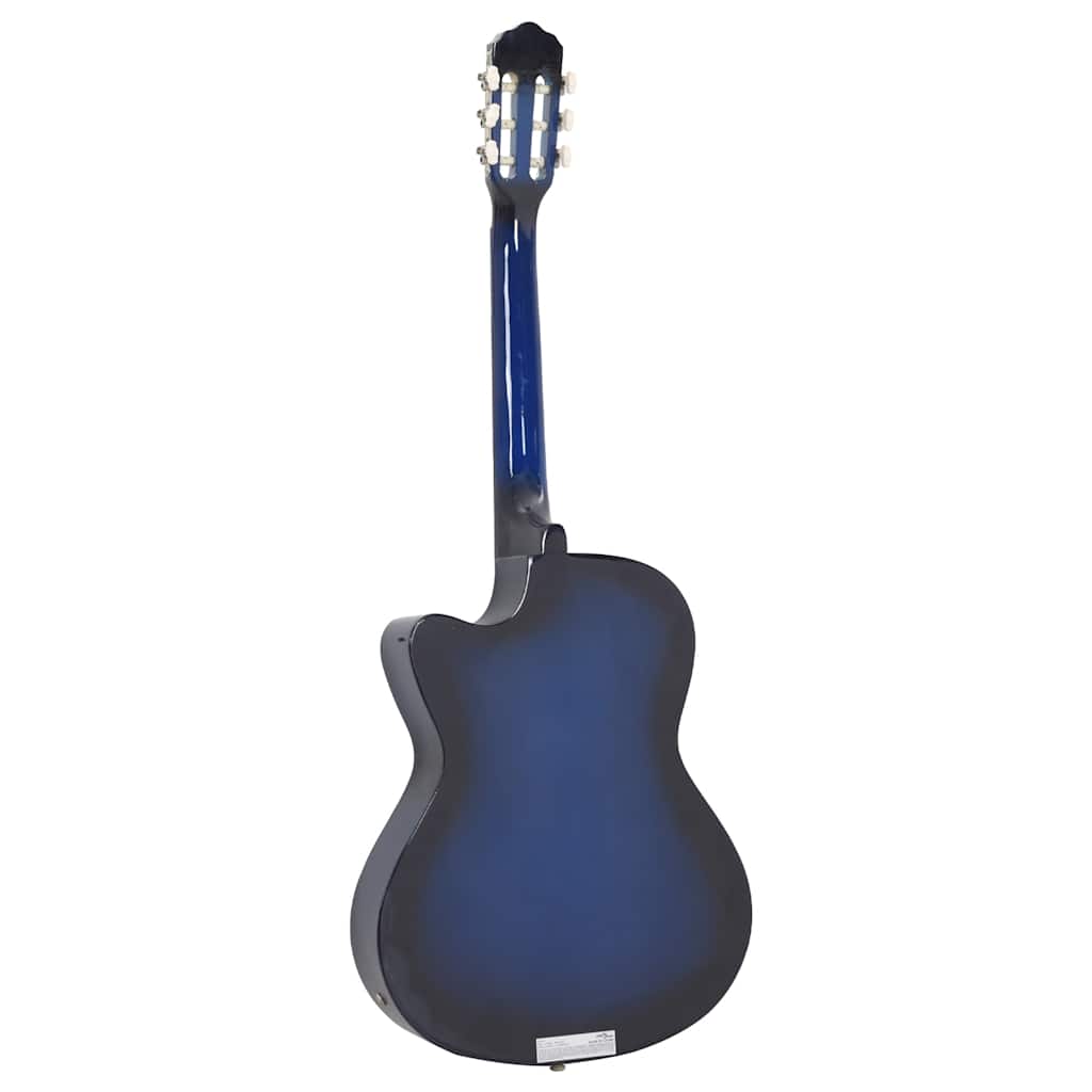 Western Classical Cutaway Guitar with Equalizer 6 Strings Blue